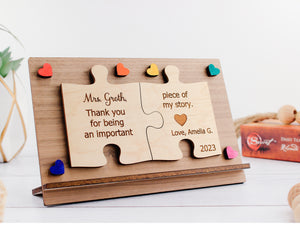 Piece of My Story Personalized Teacher Desk Sign