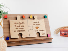 Load image into Gallery viewer, Piece of My Story Personalized Teacher Desk Sign
