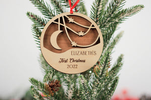 Baby's First Christmas Ornament 2022, Personalized Baby's 1st Christmas Ornament, Wooden Baby's First Christmas, My First Christmas Gift