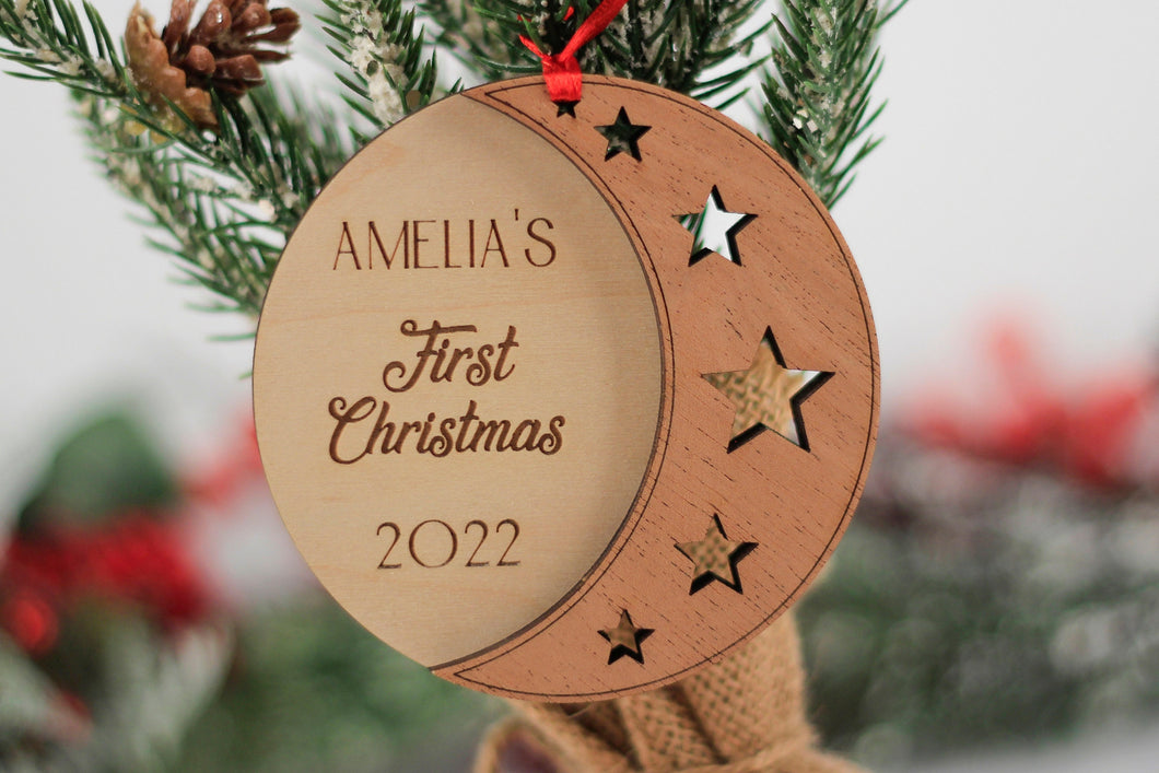 Baby's First Christmas Ornament Personalized New Baby Ornament 2022, Baby Name Christmas Ornament Keepsake New Parents Gift Stocking Stuffer