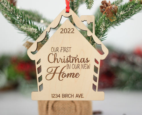 New House Ornament - New Homeowner Gift - Our First Home Ornament - Housewarming Gift -  New Home Christmas Ornaments - New Home Gift