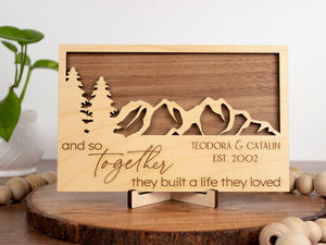 Blended Family Sign, Adoption Sign, Wedding Anniversary Gifts for Couples, Newly Married Gift, Wooden Family Sign