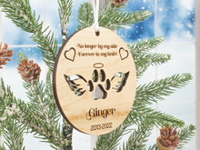 Load image into Gallery viewer, Pet Memorial Ornament Angel Paw Ornament Paw with Wings Christmas Ornament Remembrance Ornament Dog Passing Away Sympathy Gifts
